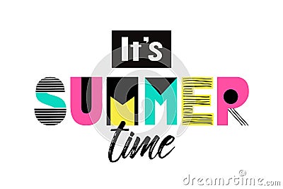 Vector summer lettering Vector Illustration