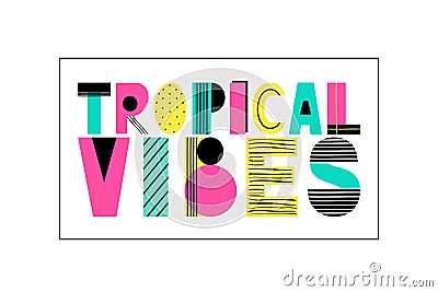 Vector summer lettering Vector Illustration