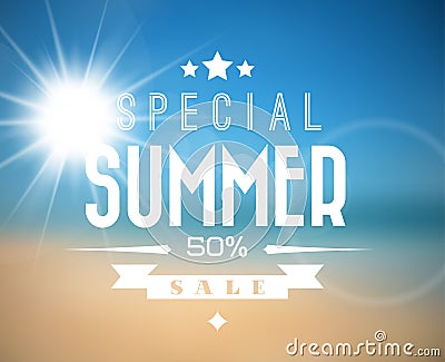 Vector summer sale poster Vector Illustration