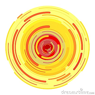 vector sun ray, abstract radial background of concentric ripple circles Vector Illustration