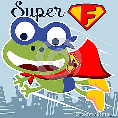 Vector super frog Vector Illustration