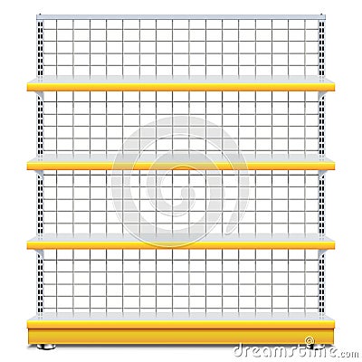 Vector Supermarket Shelves Vector Illustration