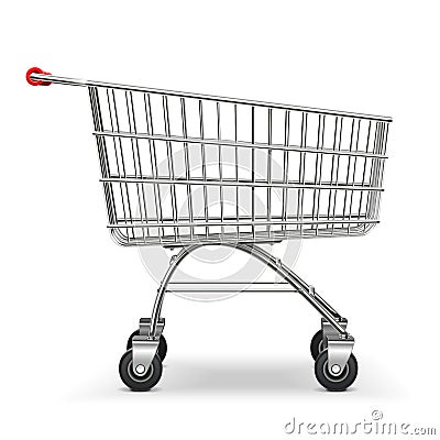 Vector Supermarket Trolley Vector Illustration