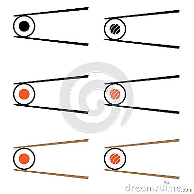 Vector Sushi logo design Stock Photo