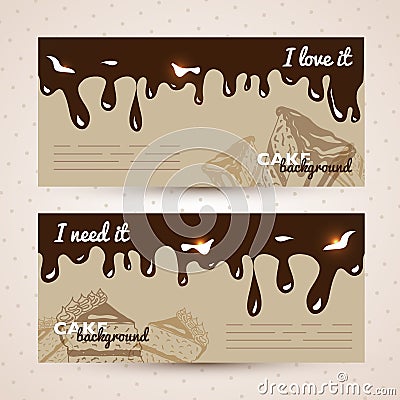 Vector sweet background. Hand drawn illustration Vector Illustration