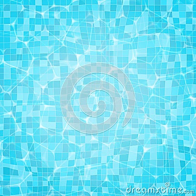 Vector swimming pool ripple water texture background Vector Illustration