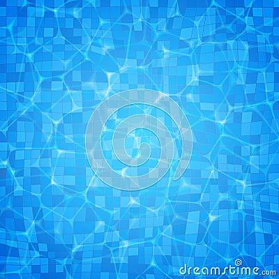 Vector swimming pool ripple water texture background Vector Illustration