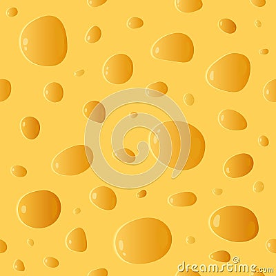 Vector swiss cheese seamless texture Vector Illustration