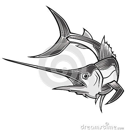 Vector swordfish Stock Photo