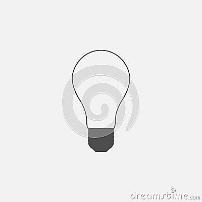 Vector symbol of lightbulb web line icon Vector Illustration