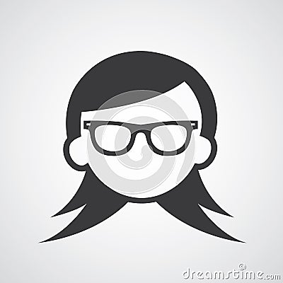 Woman glasses symbol Vector Illustration