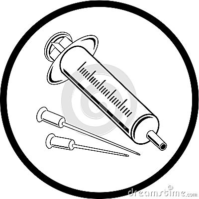 Vector syringe icon Stock Photo