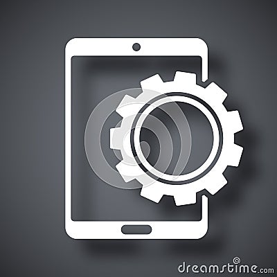 Vector tablet settings icon Vector Illustration