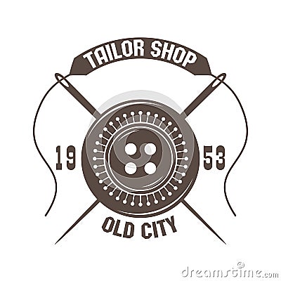 Vector tailor shop logo Vector Illustration