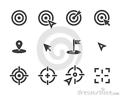 Vector target icon set pictogram Vector Illustration