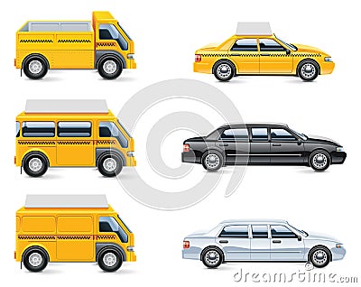 Vector taxi service icons. Part 3 Vector Illustration