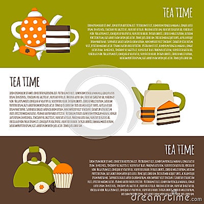 Vector teatime concept Vector Illustration