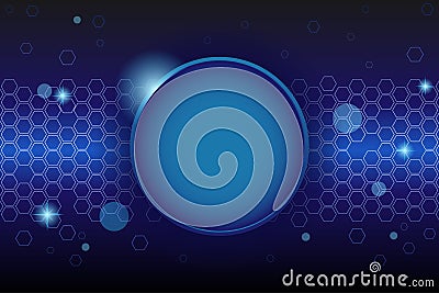 Vector tech circle and technology background Stock Photo