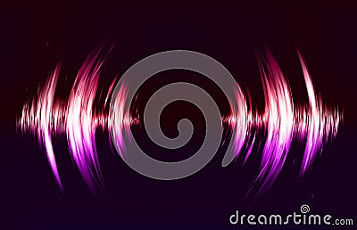 Vector techno background with crcular sound vibration. Vector Illustration