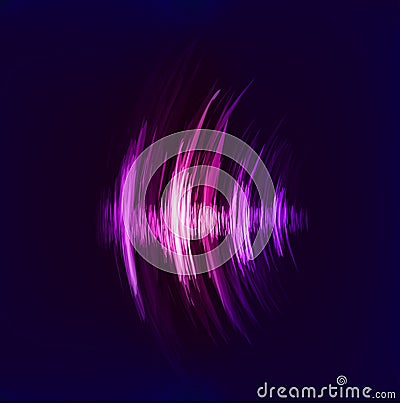 Vector techno background with crcular sound vibration Vector Illustration