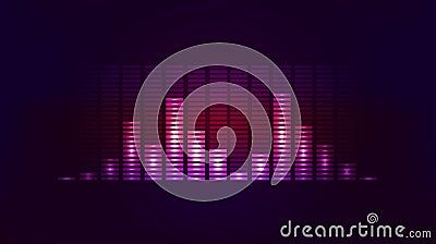 Vector techno background with vibration sound Vector Illustration