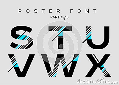 Vector Techno Font with Digital Glitch Text Effect. Stock Photo