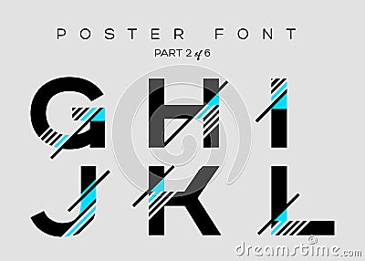 Vector Techno Font with Digital Glitch Text Effect. Vector Illustration