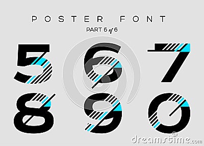 Vector Techno Font with Digital Glitch Text Effect. Stock Photo