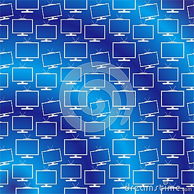 Vector television monitor background pattern BLUE Stock Photo