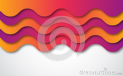 Vector Template Abstract background with curved lines and shadow. colorful background and websites design. illustration Vector Illustration