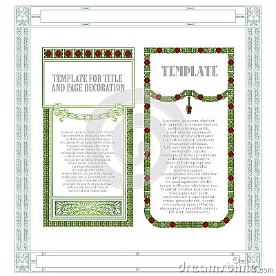 Vector template advertisements, envelope, wedding and other invitations or greeting cards Vector Illustration