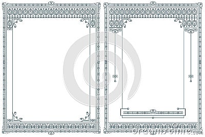 Vector template. Ornament border. Vector Illustration