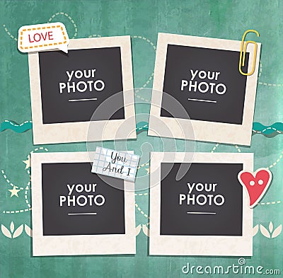 Vector template photo frame Vector Illustration