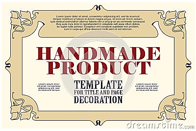 Vector template. Plant border. Vector Illustration