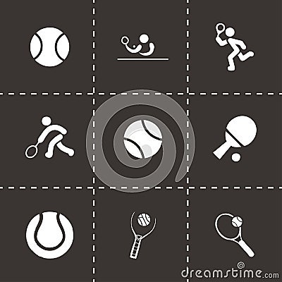 Vector tennis icon set Vector Illustration