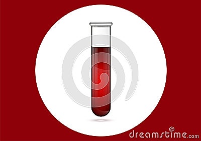 Vector test tubes filled with blood Vector Illustration