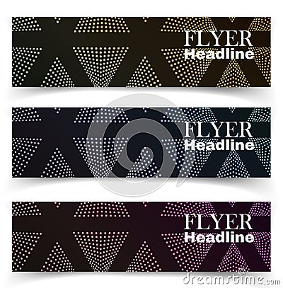 Vector textural banners in grunge style Vector Illustration