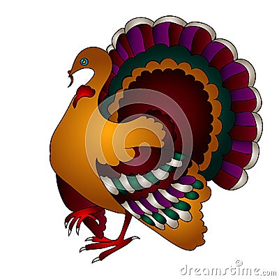 Vector Thanksgiving turkey bird Stock Photo