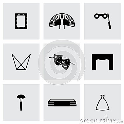 Vector Theatre icon set Vector Illustration