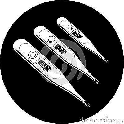 Vector thermometers icon Vector Illustration