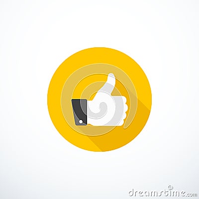 Vector thumbs up icon. Like ikon Vector Illustration