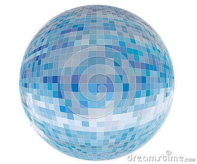Vector tiled blue sphere Vector Illustration