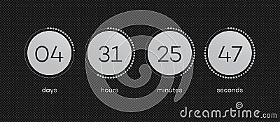 Vector time remaining with circle coutdown Vector Illustration