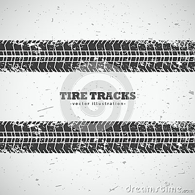 Vector tire tracks background design Vector Illustration