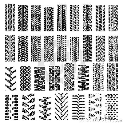 Vector tire tracks Vector Illustration