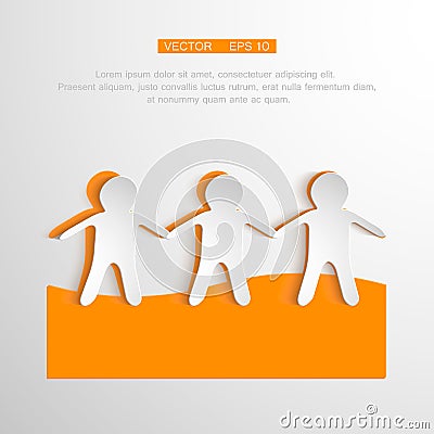 Vector togetherness concept illustration. People Vector Illustration