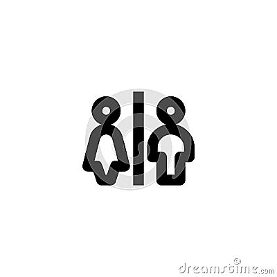 Couple icon. WC door sign Vector Illustration