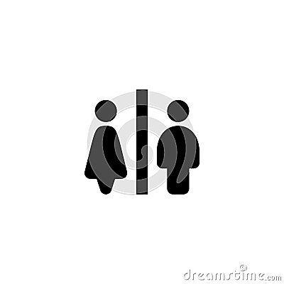Couple icon. WC door sign Vector Illustration