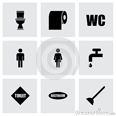 Vector toilet icon set Vector Illustration