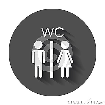 Vector toilet, restroom icon. Vector Illustration